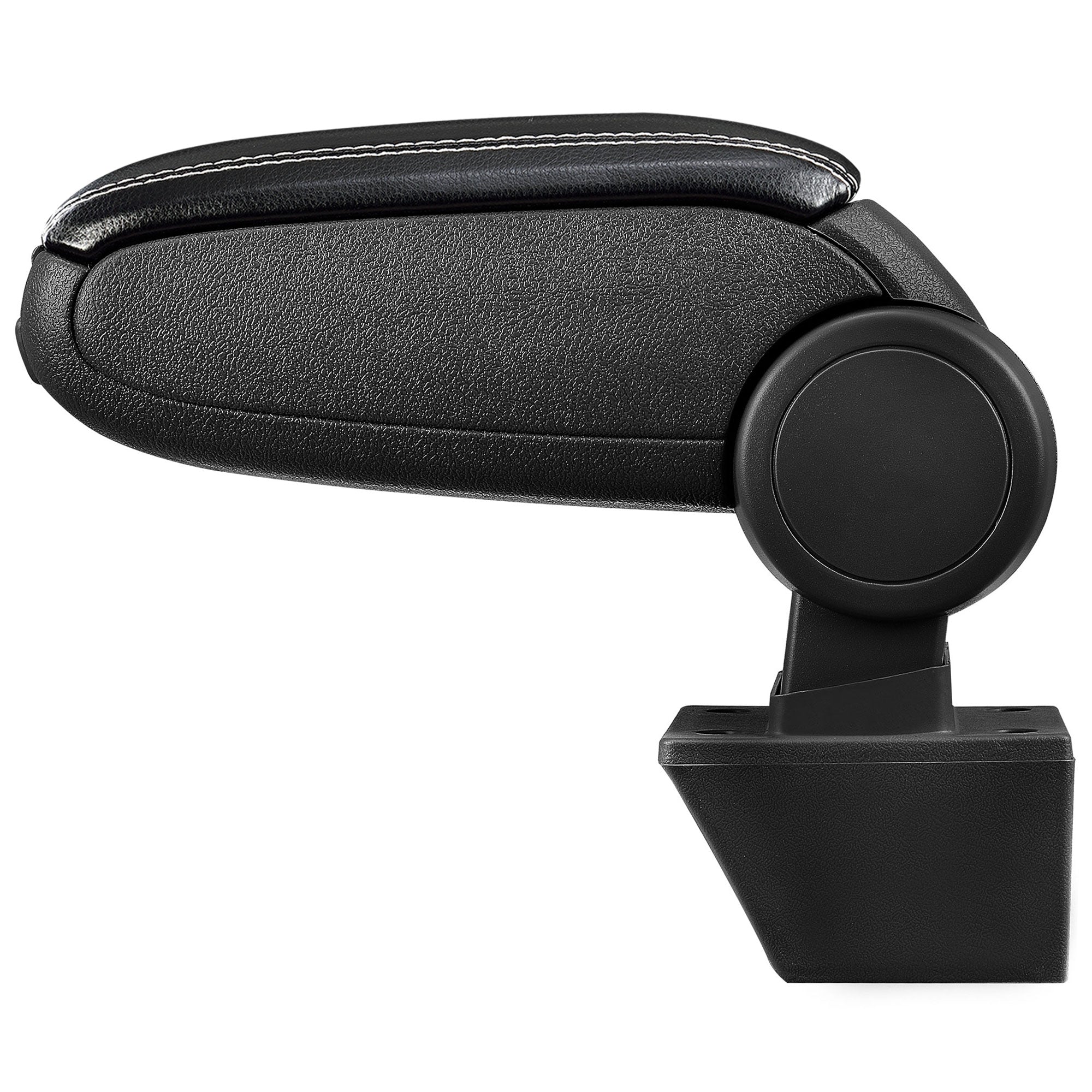 [pro.tec] Bracciolo centrale - Poggiabraccio con vano portaoggetti - imbottito - in similpelle - nero con cucitura