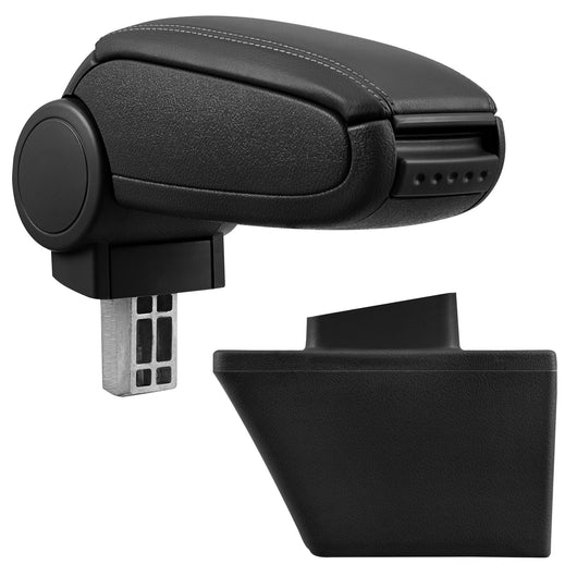 [pro.tec] Bracciolo centrale - Poggiabraccio con vano portaoggetti - imbottito - in similpelle - nero - Opel Meriva A