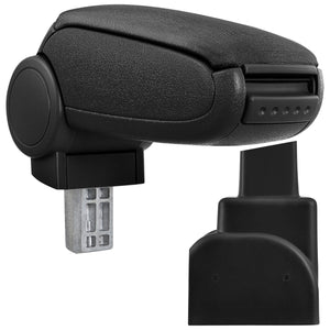 Bracciolo centrale per Opel Zafira A con scomparto imbottito in tessuto nero 03_0000603