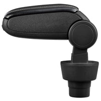 Bracciolo centrale per BMW Mini (Generazione 1) con scomparto imbottito in pelle sintetica nera con cuciture bianche 03_0000391