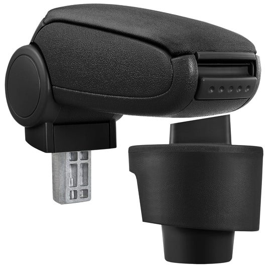 Bracciolo centrale per Seat Ibiza Tipo 6J con scomparto imbottito in tessuto nero 03_0000656