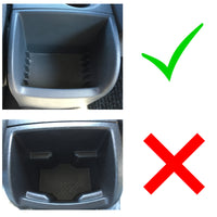 [pro.tec] Bracciolo centrale - Poggiabraccio con vano portaoggetti - imbottito - in similpelle - nero con cucitura rossa