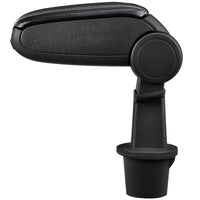 [pro.tec] Bracciolo centrale - Poggiabraccio con vano portaoggetti - imbottito - in similpelle - nero con cucitura