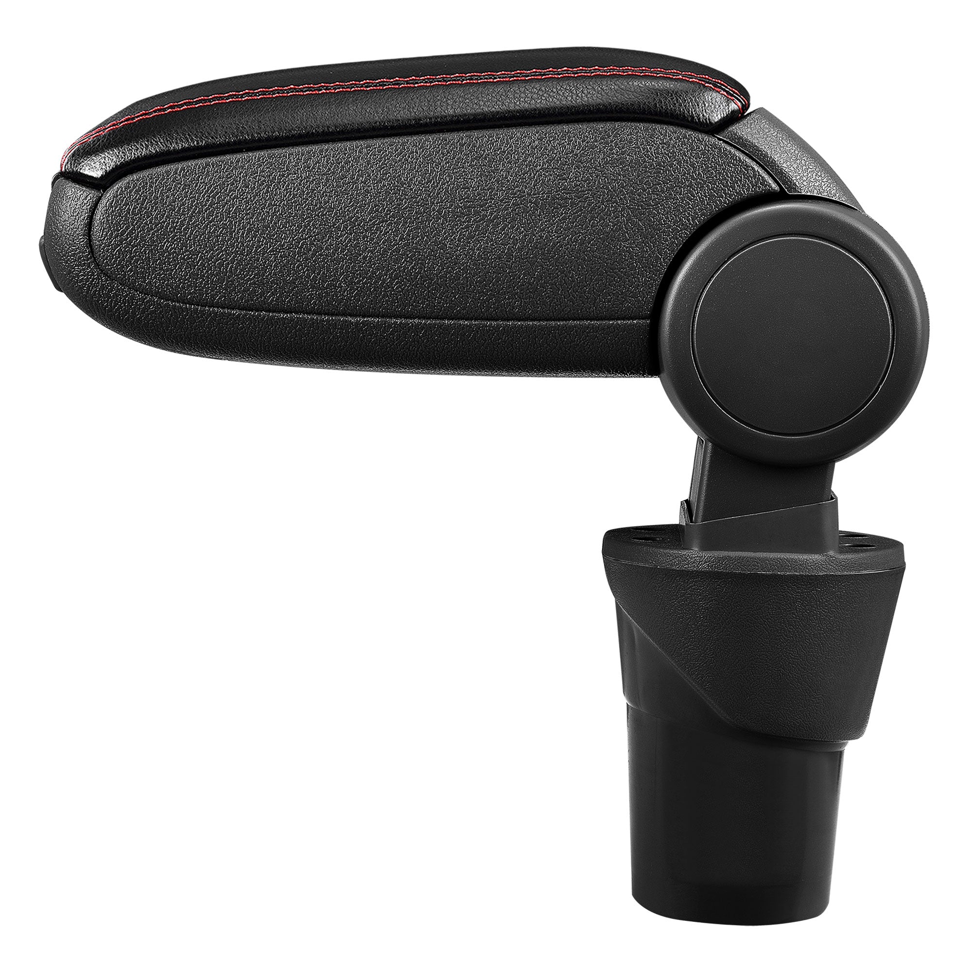 [pro.tec] Bracciolo centrale - Poggiabraccio con vano portaoggetti - imbottito - in similpelle - nero con cucitura rossa