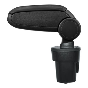 [pro.tec] Bracciolo centrale - Poggiabraccio con vano portaoggetti - imbottito - in similpelle - nero - Opel Karl