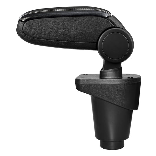 [pro.tec] Bracciolo centrale - Poggiabraccio con vano portaoggetti - imbottito - in similpelle - nero con cucitura