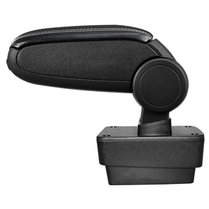 [pro.tec] Bracciolo centrale - Poggiabraccio con vano portaoggetti - imbottito - in similpelle - nero con cucitura