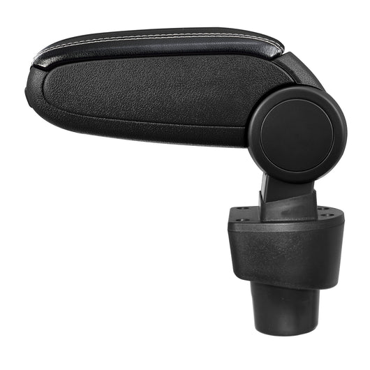 [pro.tec] Bracciolo centrale - Poggiabraccio con vano portaoggetti - imbottito - in similpelle - nero con cucitura