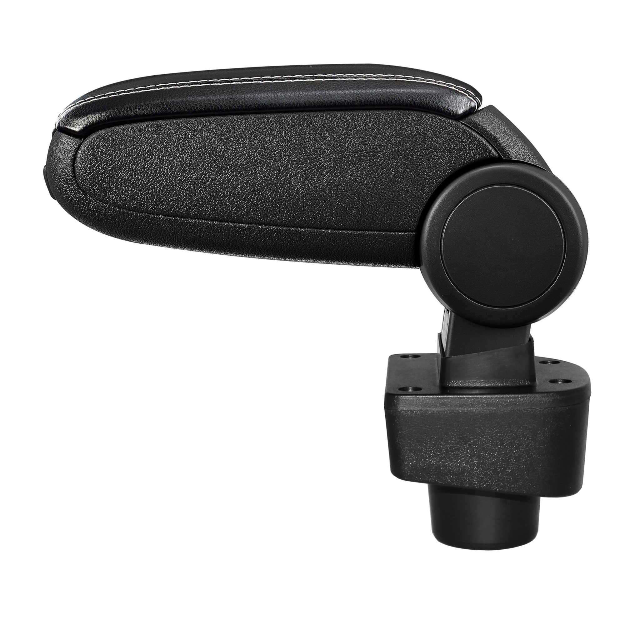 [pro.tec] Bracciolo centrale - Poggiabraccio con vano portaoggetti - imbottito - in similpelle - nero con cucitura