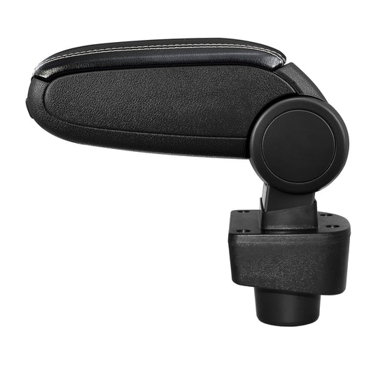 [pro.tec] Bracciolo centrale - Poggiabraccio con vano portaoggetti - imbottito - in similpelle - nero con cucitura