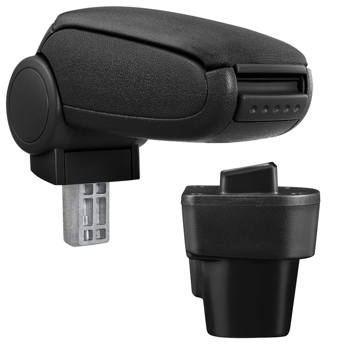 [pro.tec] Bracciolo centrale - Poggiabraccio con vano portaoggetti - imbottito - in tessuto - nero -