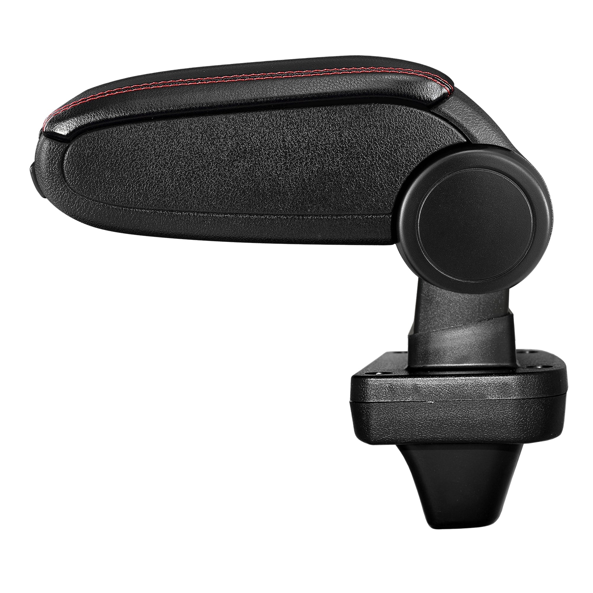 Bracciolo centrale per Opel Astra K con vano portaoggetti - imbottito - similpelle - nero con cuciture rosse 03_0011357