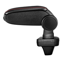 [pro.tec] Bracciolo centrale Opel Astra K - Rivestimento in similpelle nero con cuciture rosse - con vano portaoggetti