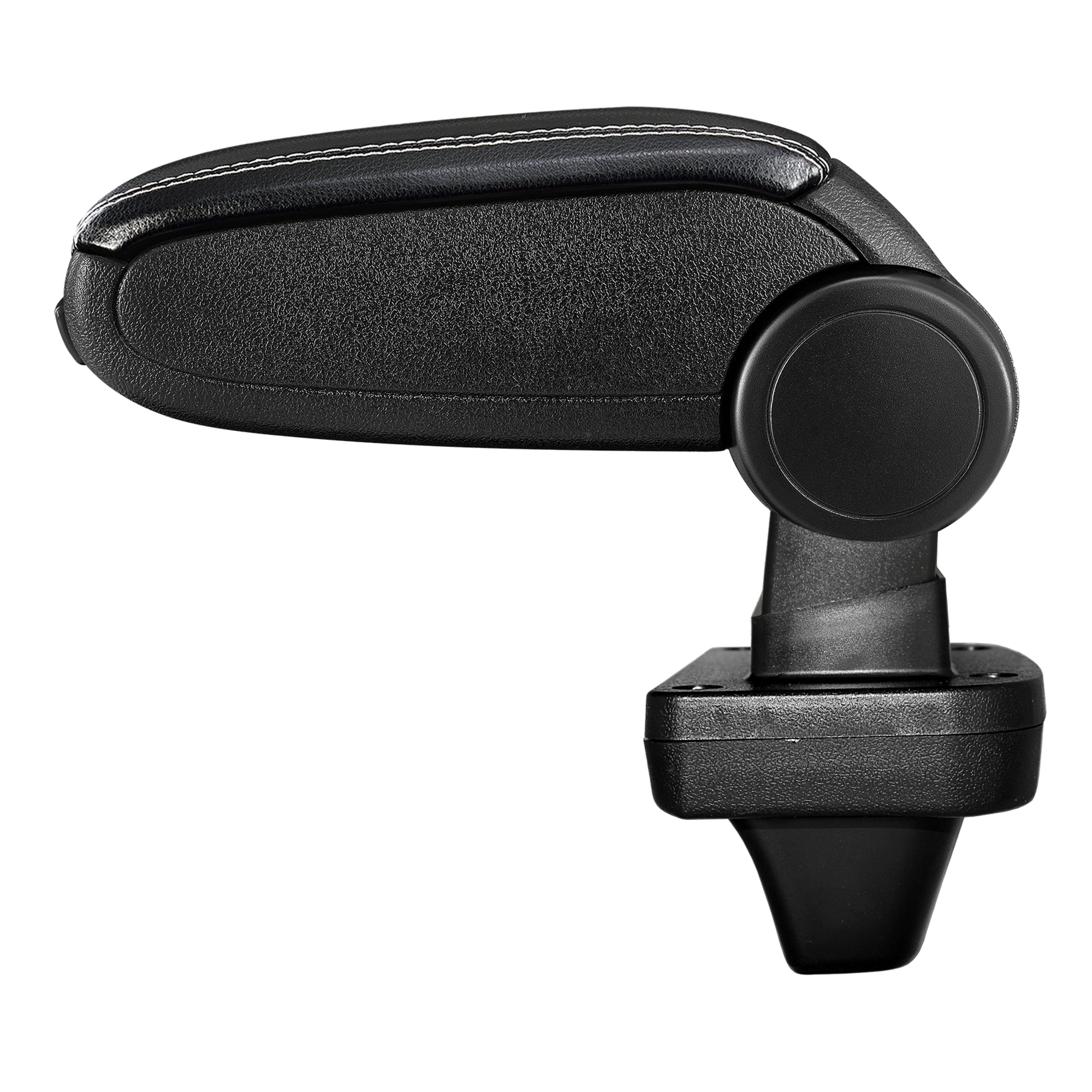 [pro.tec] Bracciolo centrale Opel Astra K - Rivestimento in similpelle nero con cuciture bianche - con vano portaoggetti