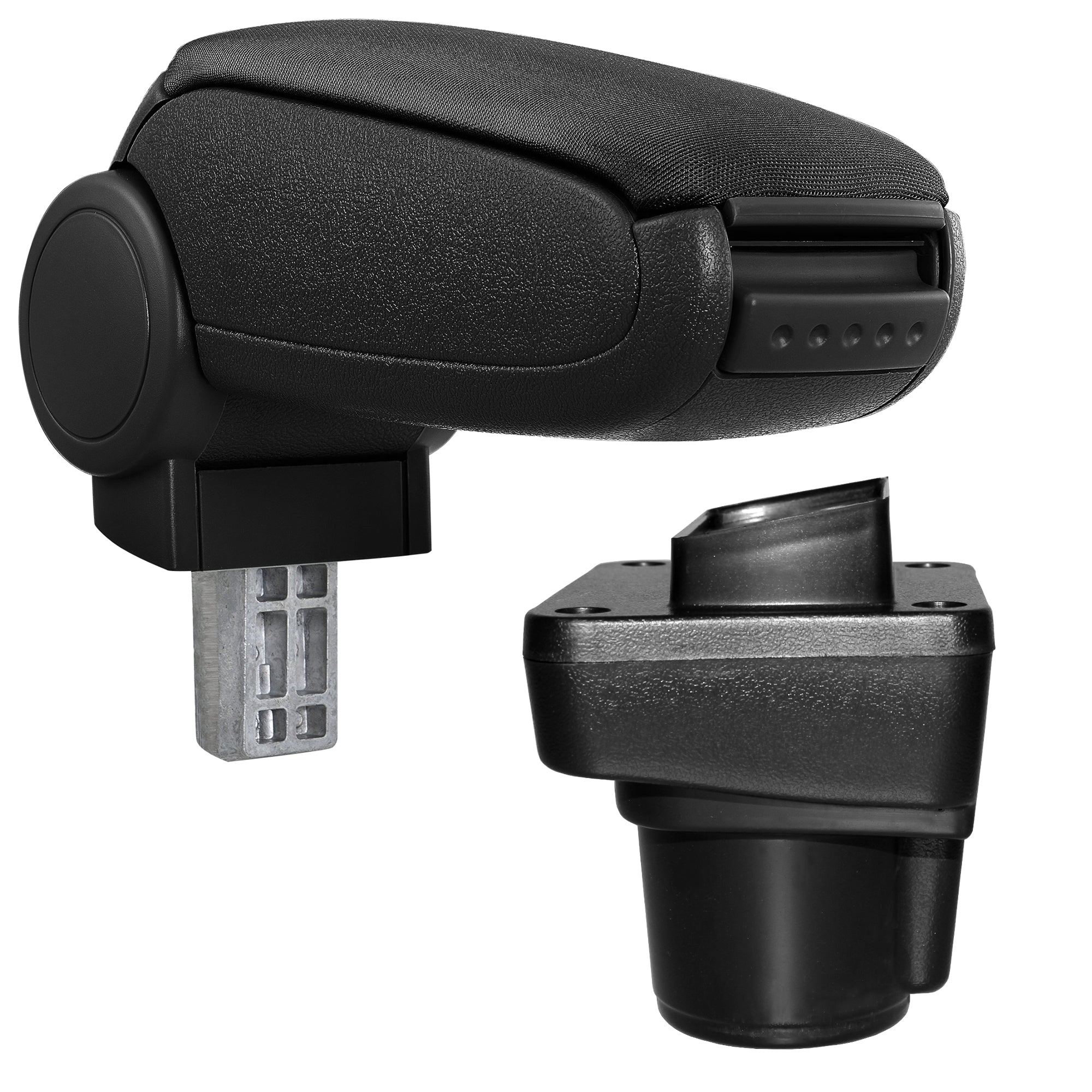 [pro.tec] Bracciolo centrale per Ford Ka+ (da 2014) - Rivestimento in tessuto - con vano portaoggetti