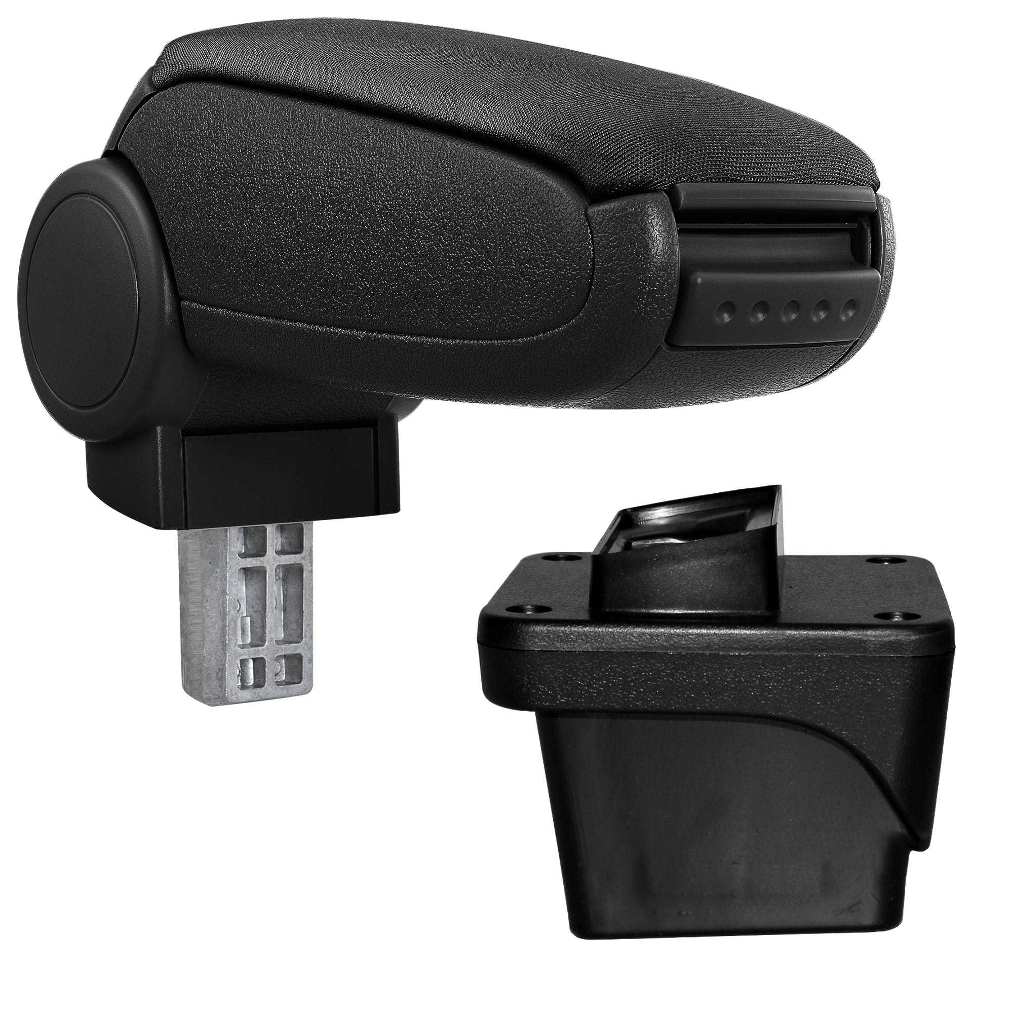 [pro.tec] Bracciolo centrale per Volkswagen Polo VI - Rivestimento in tessuto - con vano portaoggetti