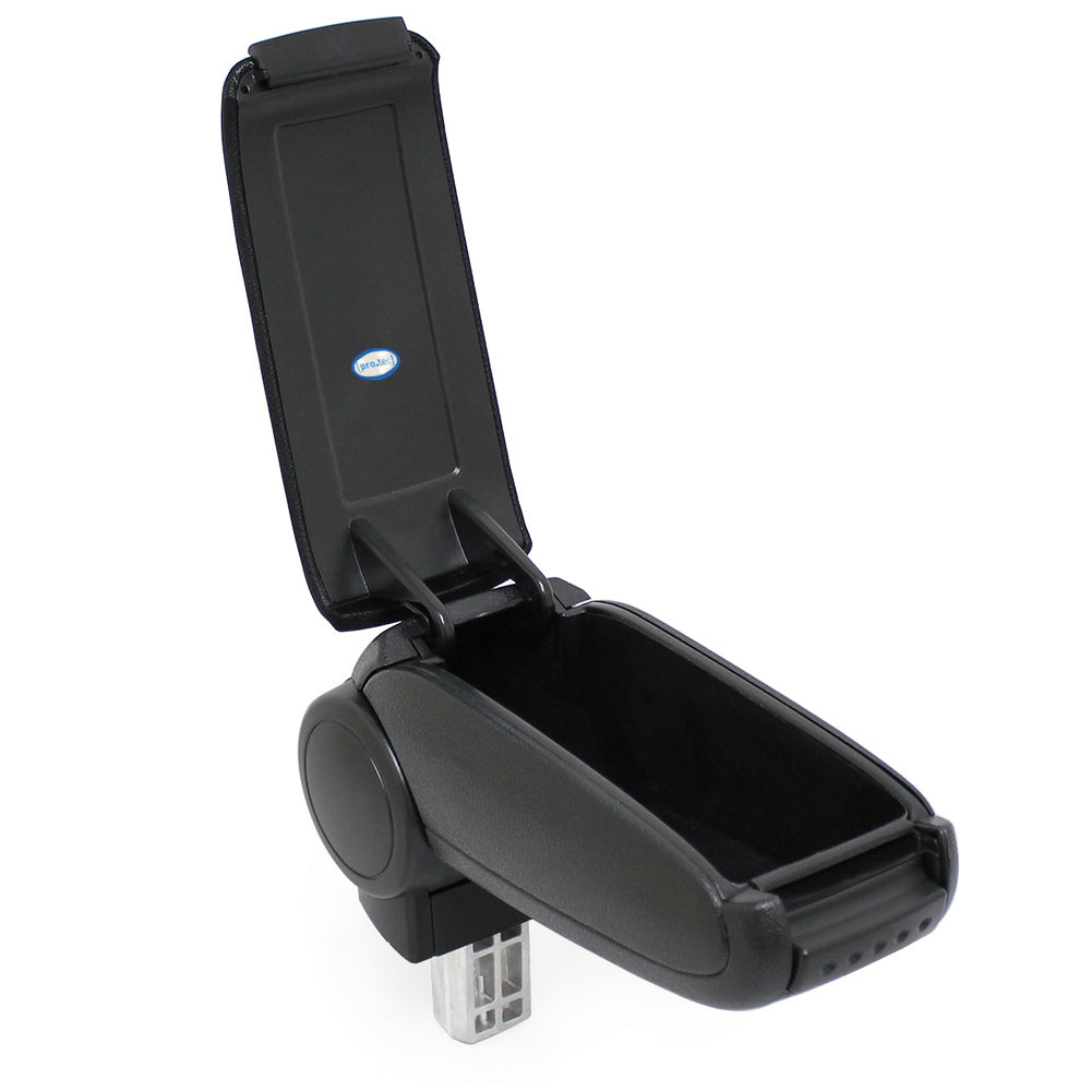 [pro.tec] Bracciolo centrale - Poggiabraccio con vano portaoggetti - imbottito - in tessuto - nero - Peugeot 206 / 206