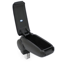 [pro.tec] Bracciolo centrale - Poggiabraccio con vano portaoggetti - imbottito - in tessuto - nero - Peugeot 206 / 206