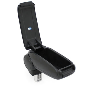 [pro.tec] Bracciolo centrale - Poggiabraccio con vano portaoggetti - imbottito - in tessuto - nero - Peugeot 206 / 206