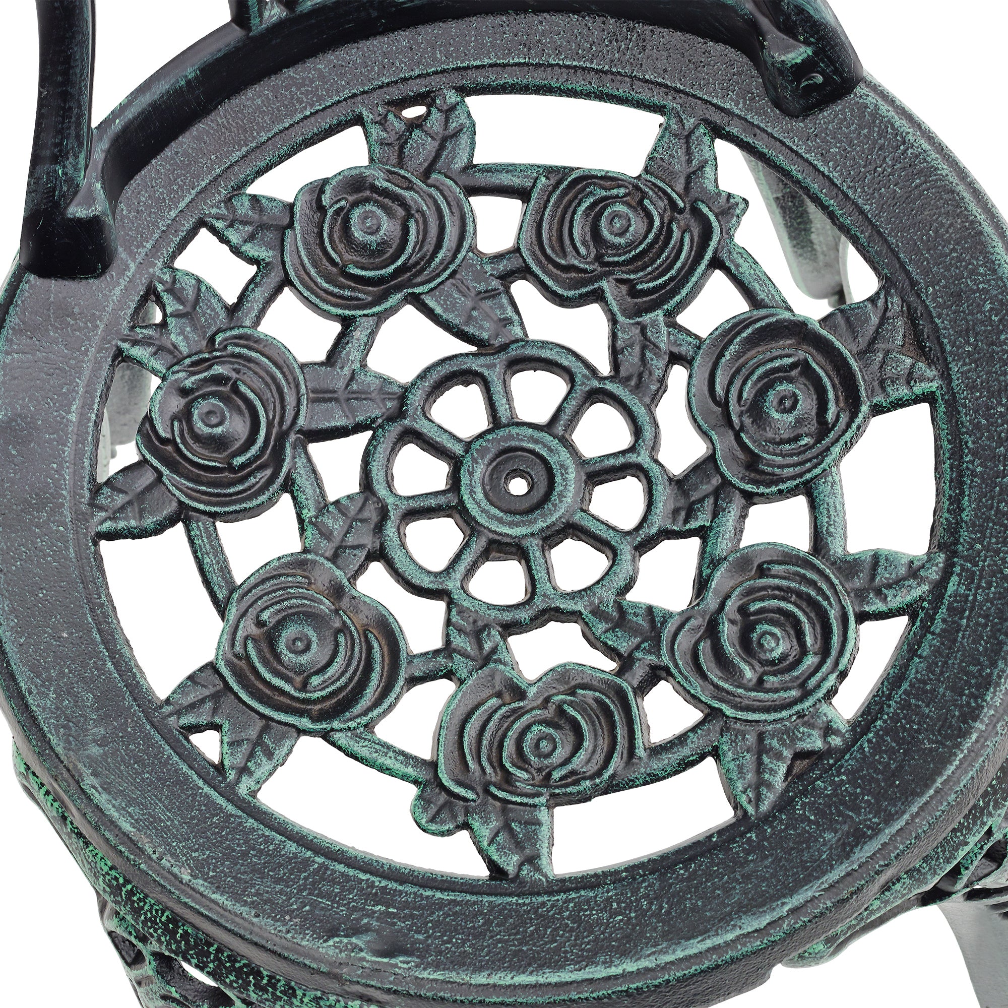 Set Mobili da Bistrot Wakefield con Motivi Floreali - Verde Antichizzato casa.pro