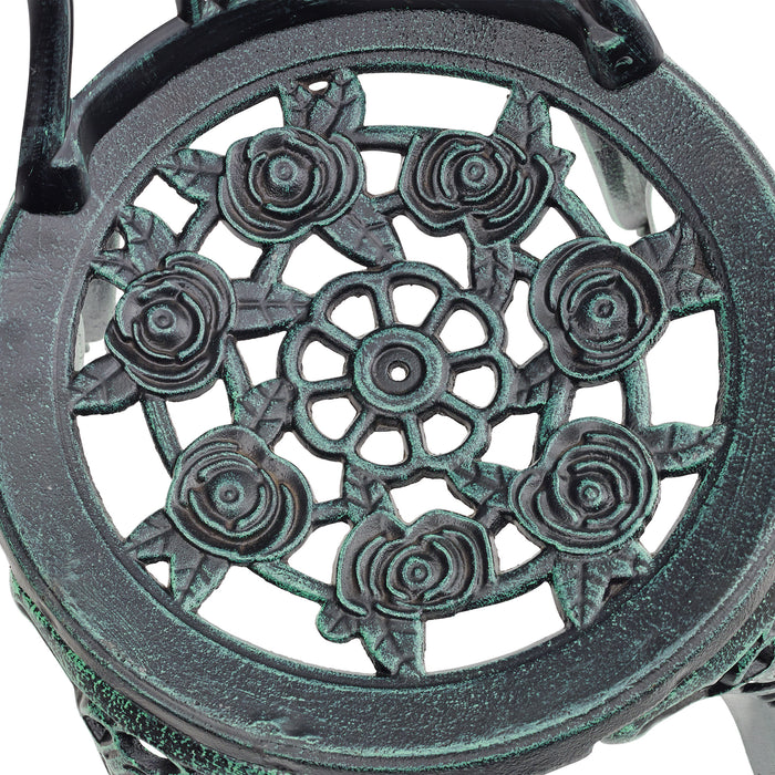 Set Mobili da Bistrot Wakefield con Motivi Floreali - Verde Antichizzato casa.pro