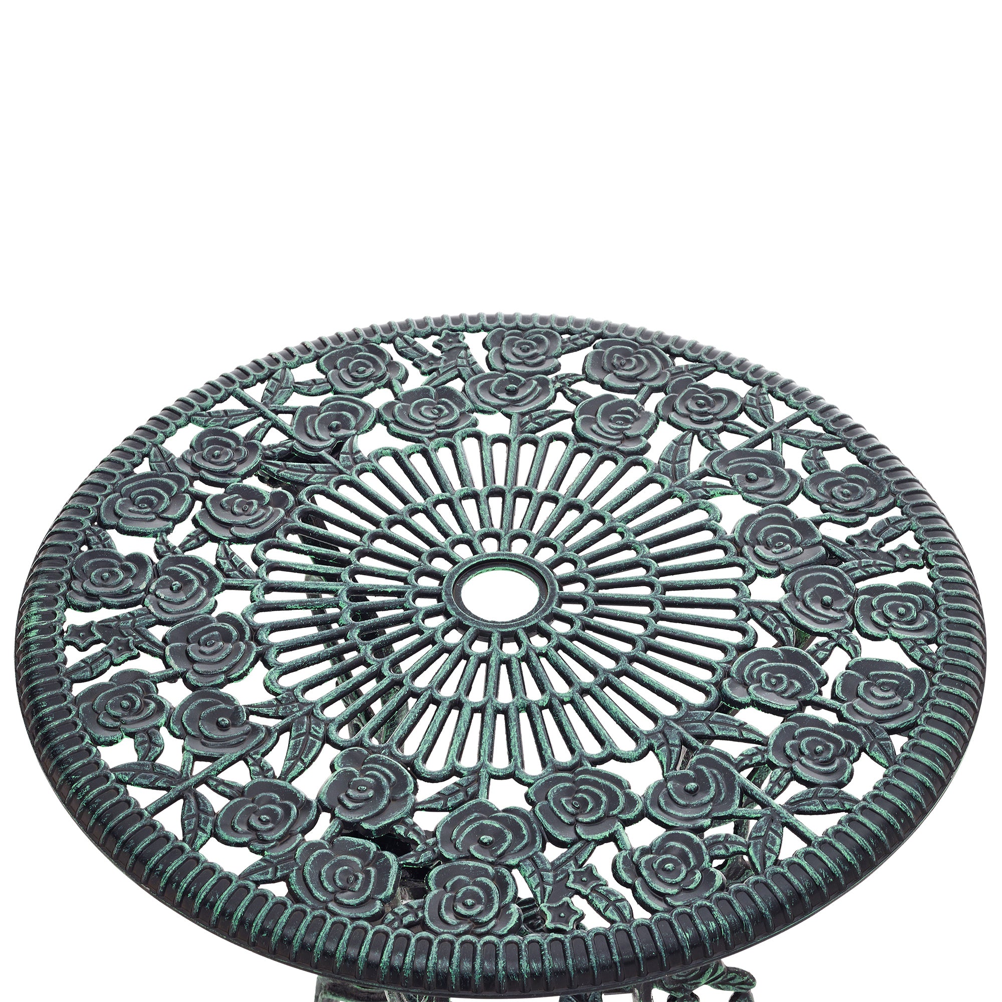 Set Mobili da Bistrot Wakefield con Motivi Floreali - Verde Antichizzato casa.pro