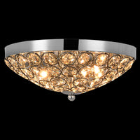 [lux.pro] Plafoniera, lampadario a corona - cromo, cristallo artificiale (2 x base G9)(13xØ30 cm)