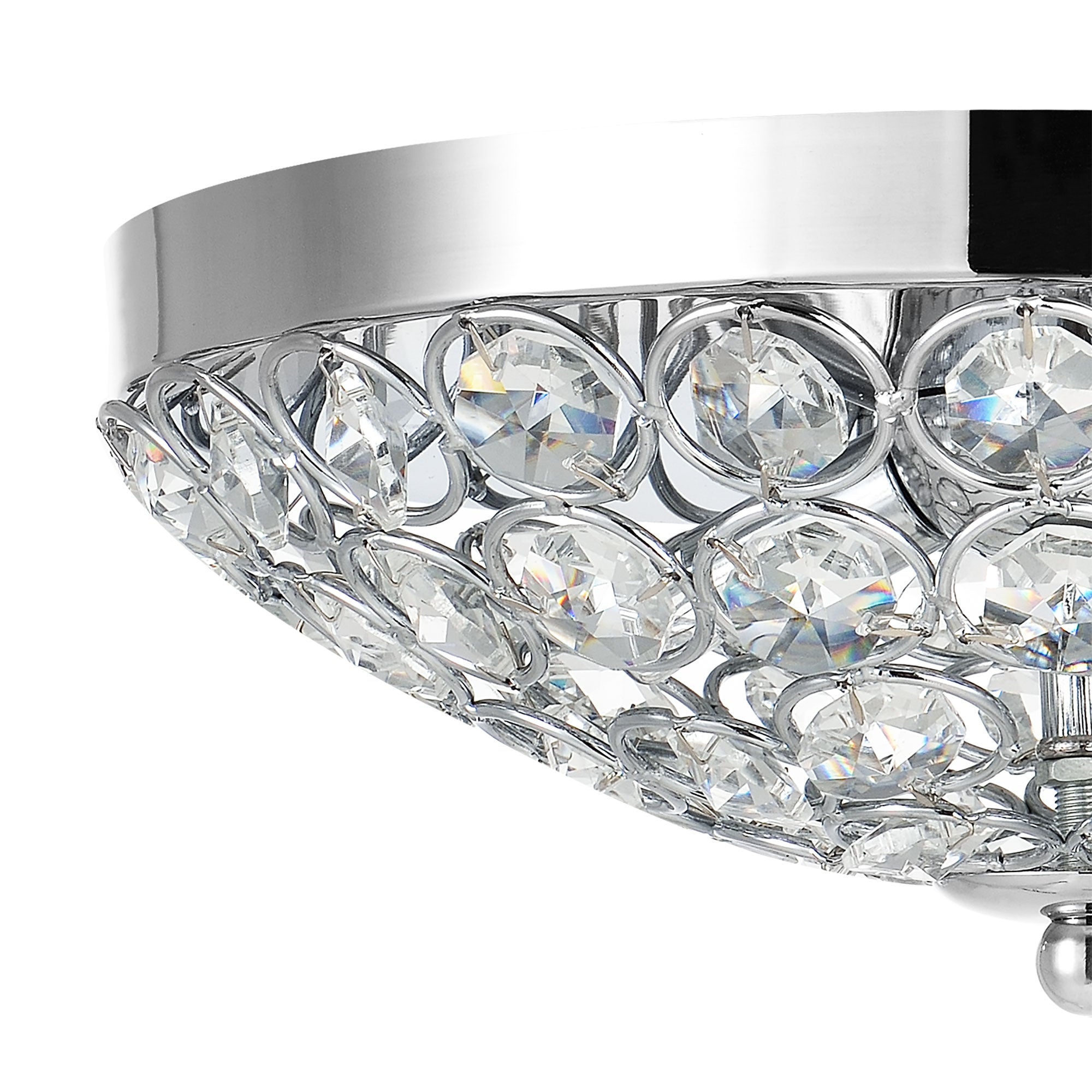 [lux.pro] Plafoniera, lampadario a corona - cromo, cristallo artificiale (2 x base G9)(13xØ30 cm)