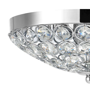 [lux.pro] Plafoniera, lampadario a corona - cromo, cristallo artificiale (2 x base G9)(13xØ30 cm)