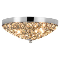 [lux.pro] Plafoniera, lampadario a corona - cromo, cristallo artificiale (2 x base G9)(13xØ30 cm)