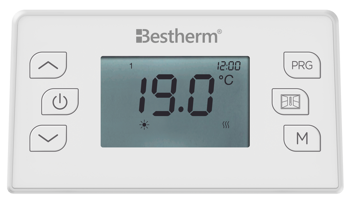 Radiatore elettrico fisso ad inerzia ceramica a secco 1000W NESSA orizzontale bianco