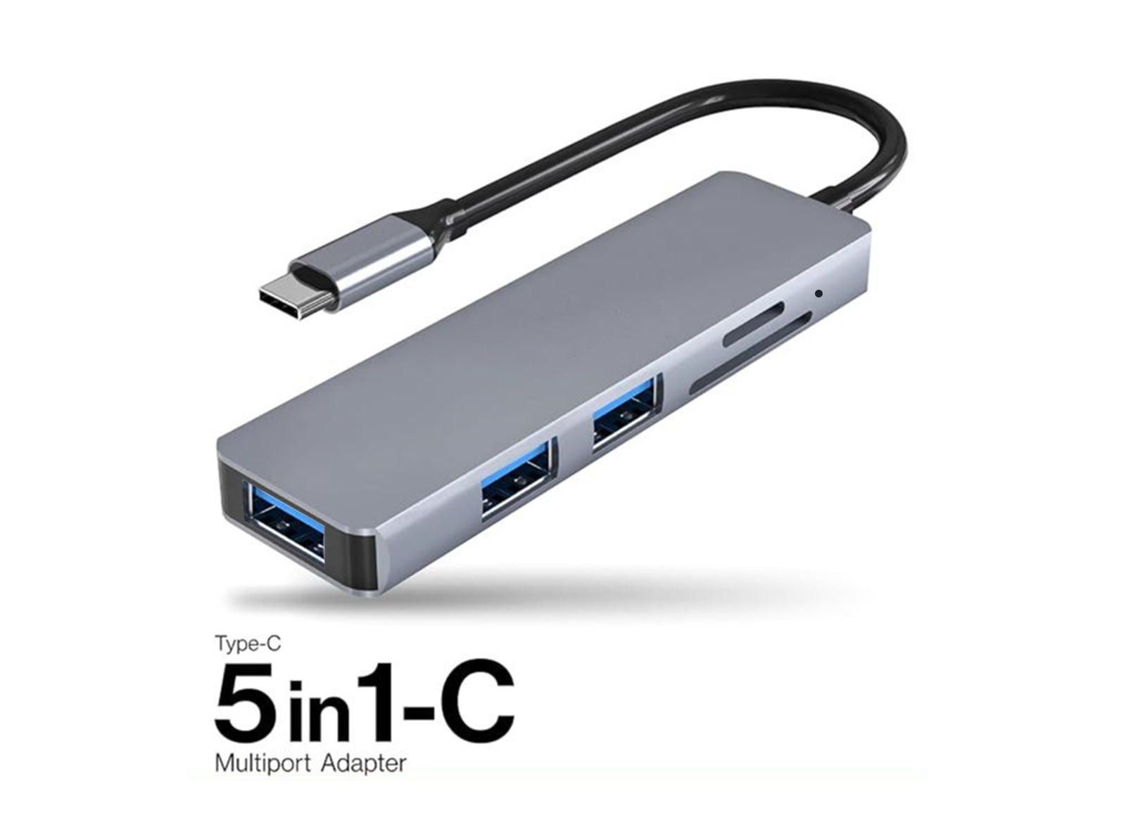 HUB USB Type-C 5 in 1con 3 Porte USB 3.0 Slot SD Card Slot TF Cart per PC Notebook o altri dispositivi