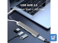 HUB USB type C 4 porte USB 3.0 Splitter Case in Alluminio Alta Velocità per PC e Smartphone