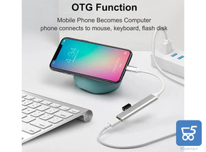 HUB USB type C 4 porte USB 3.0 Splitter Case in Alluminio Alta Velocità per PC e Smartphone