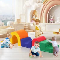Blocchi di costruzioni in Schiuma Morbida Colorata per Bambini – Gioco Creativo 5-in-1, Multicolore