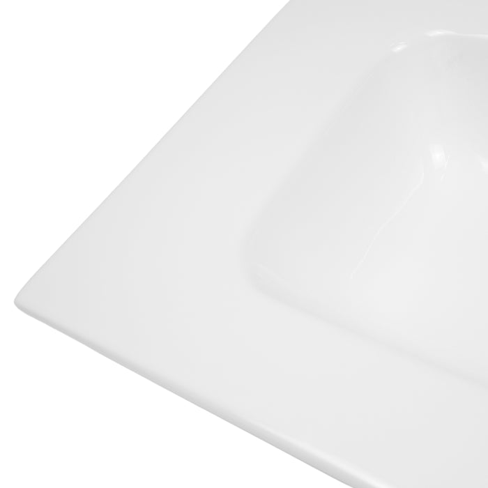 Lavabo ad incasso in ceramica bianco lucido per mobili bagno *** misure 61x46 cm, confezione 1
