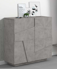 Scarpiera 2 ante L 81.2 x H 86 x P 39.2 cm 16 paia, grigio