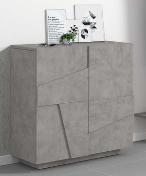 Scarpiera 2 ante L 81.2 x H 86 x P 39.2 cm 16 paia, grigio