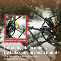 Albero di Natale Artificiale da 180 cm con Rami a Cerniera e Base in Metallo Pieghevole, Verde