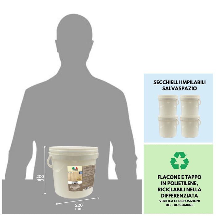 Impregnante per legno HYDROIL INTERNO   5KGx4Pz