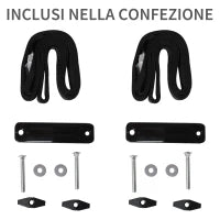 Set 2 Staffe Porta Kayak con Attacco Universale per Portapacchi Adatte per Canoe e Paddleboard, Nero, 46x16.5x47cm