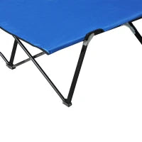 Letto da campeggio doppio pieghevole per 2 persone fino a 136 kg 193 x 125 x 40 cm poliestere Oxford metallo blu