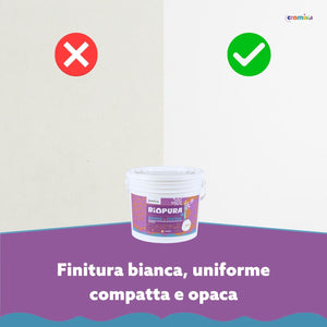 Idropittura traspirante antimuffa interni bagno cucina linea biopura cromika *** formato 2.5 lt, confezione 1