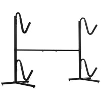 Supporto per 2 Kayak, Surf, Stand-Up Paddle, Telaio in Metallo Regolabile in Larghezza da 144-180 cm, Nero