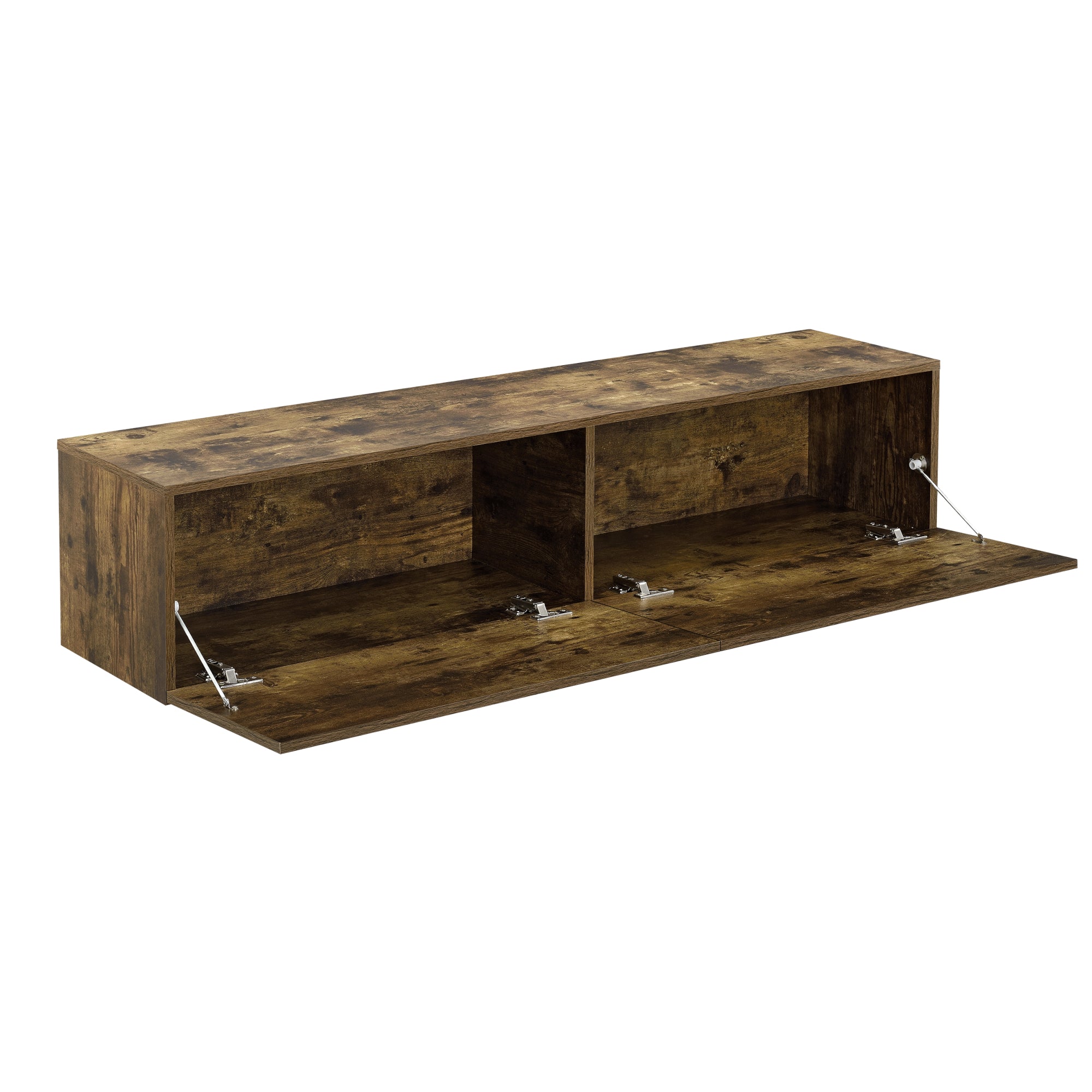 Mobile Porta TV / Consolle da Parete con 2 Ante 140 x 33 x 30 cm Armadio a Muro con Apertura a Ribalta per Camera /