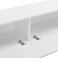 Mobile Pensile Porta TV Evaton da Parete 140 x 33 x 30 cm - Bianco Opaco [en.casa]