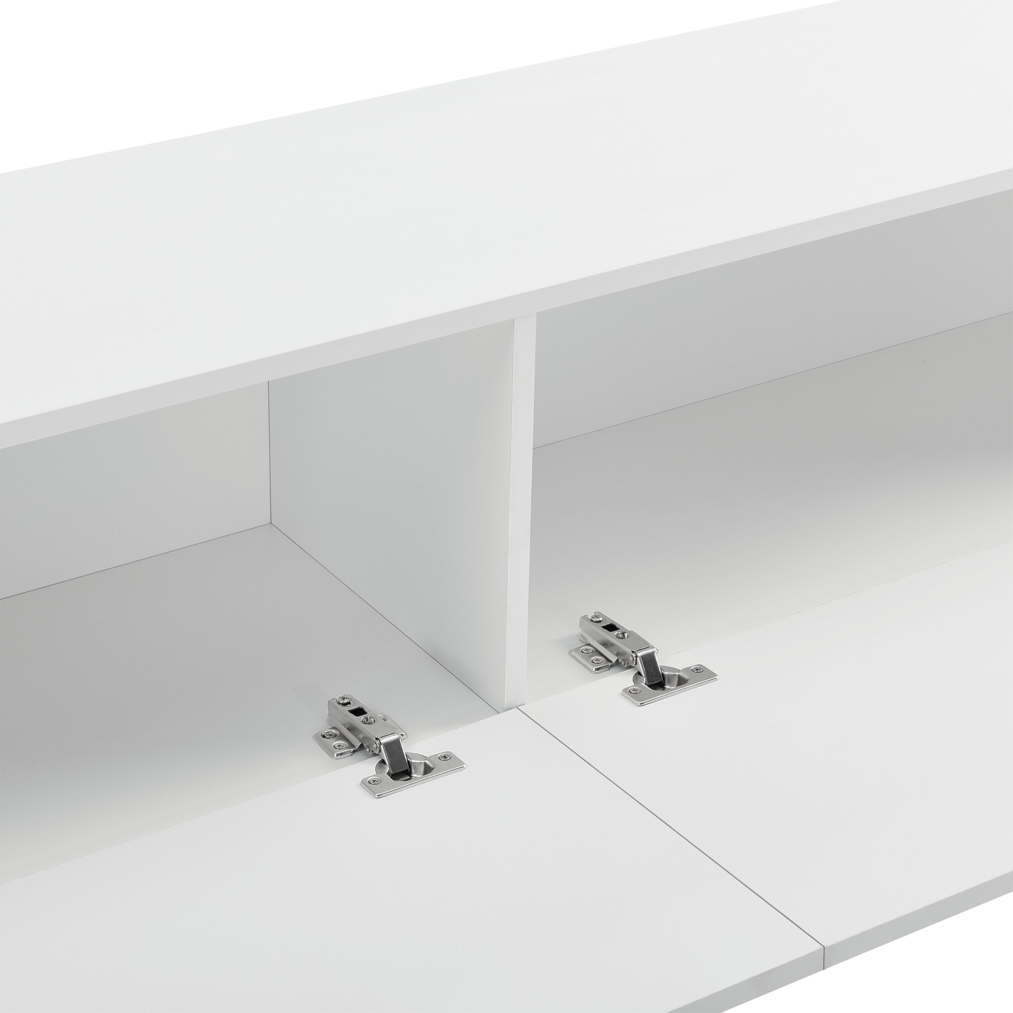 Mobile Pensile Porta TV Evaton da Parete 140 x 33 x 30 cm - Bianco Opaco [en.casa]