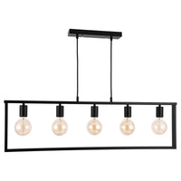 [lux.pro] Lampadario a sospensione moderno e robusto in nero di metallo con 5 lampade