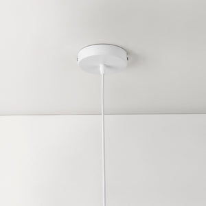 Set di 2 Lampade a Sospensione Toulon con Paralumi Emisferici in Metallo - Bianco/Oro lux.pro