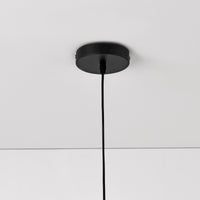 Lampada a Sospensione Lopar con Doppio Paralume in Tessuto Ø 40 cm - Nero / Oro lux.pro